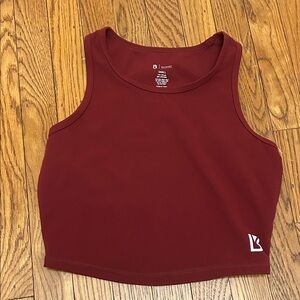 Buff Bunny burgundy Cropped Athletic Tank